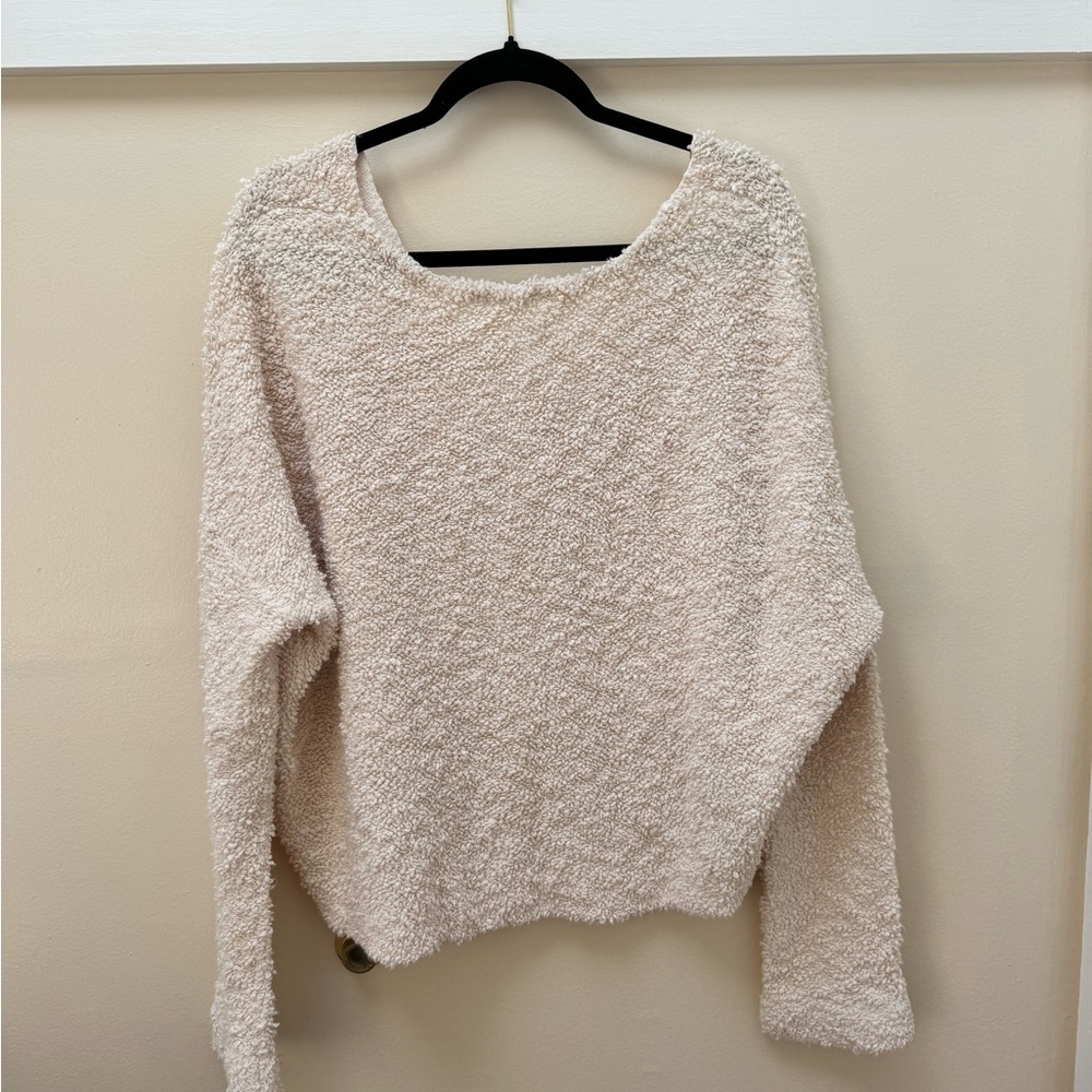Free People Cream Textured Knit Sweater - Picture 4 of 5
